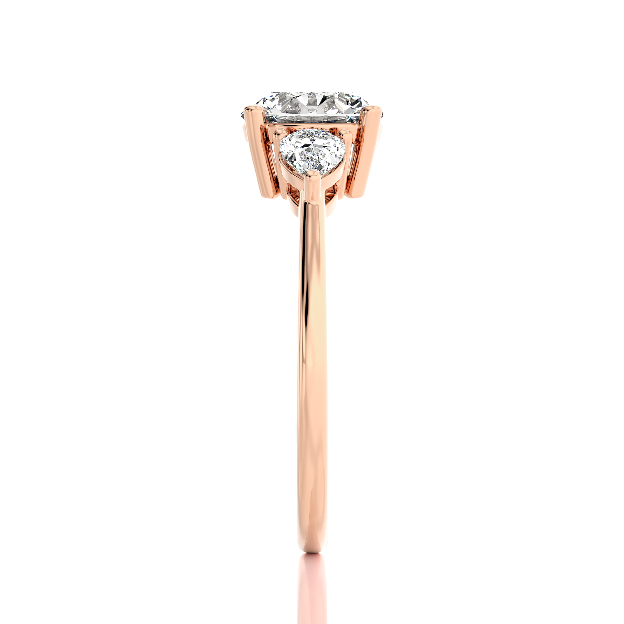 Captivating Symphony Three-Stone Diamond Engagement Ring