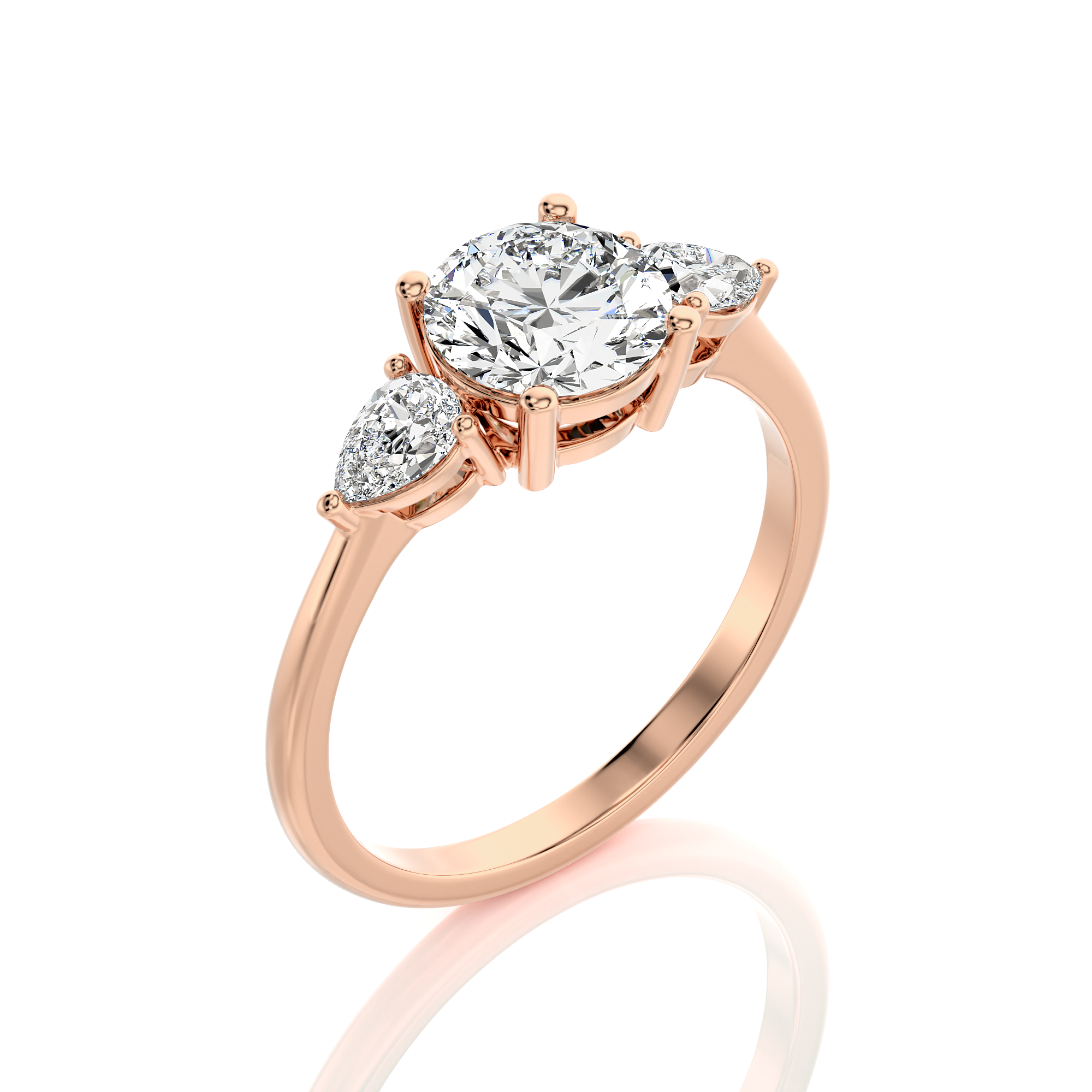 Captivating Symphony Three-Stone Diamond Engagement Ring