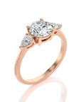 Captivating Symphony Three-Stone Diamond Engagement Ring