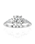 Captivating Symphony Three-Stone Diamond Engagement Ring