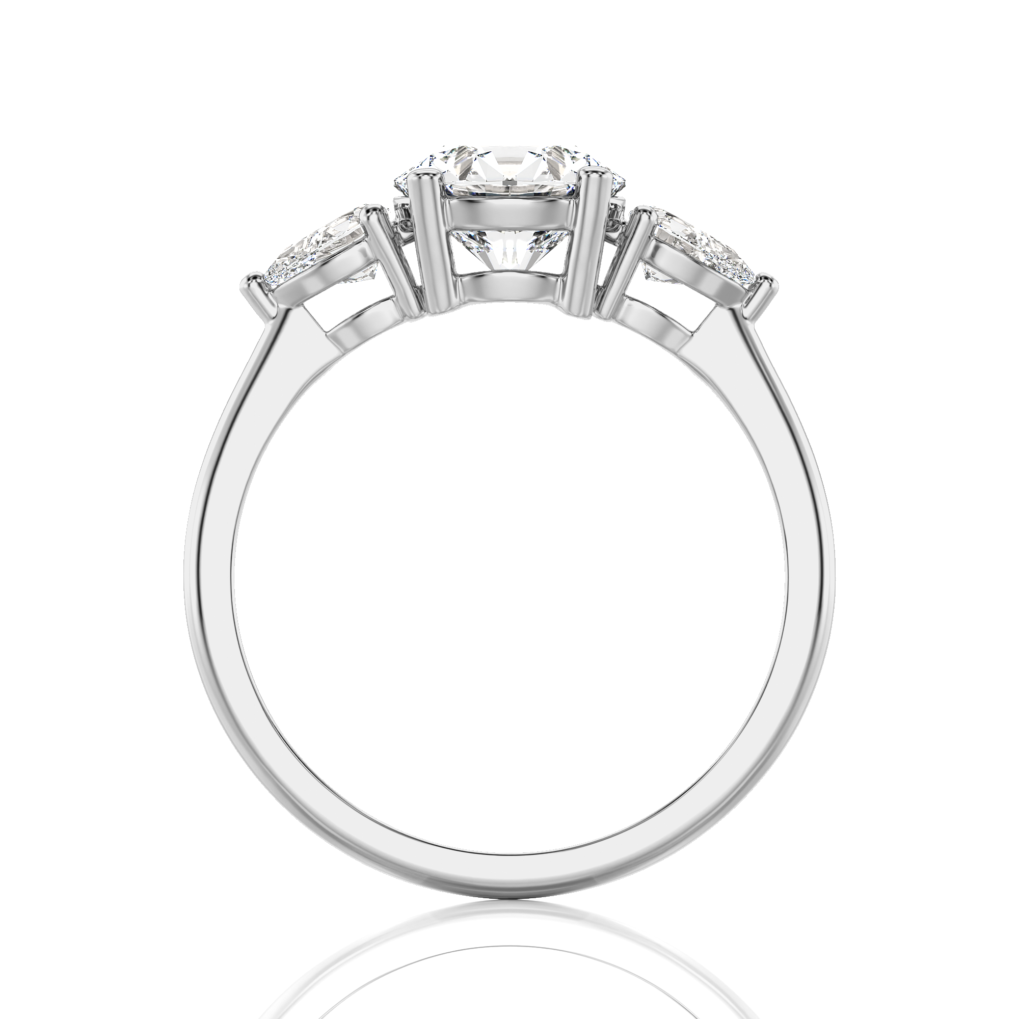 Captivating Symphony Three-Stone Diamond Engagement Ring