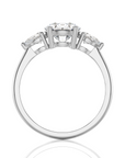 Captivating Symphony Three-Stone Diamond Engagement Ring