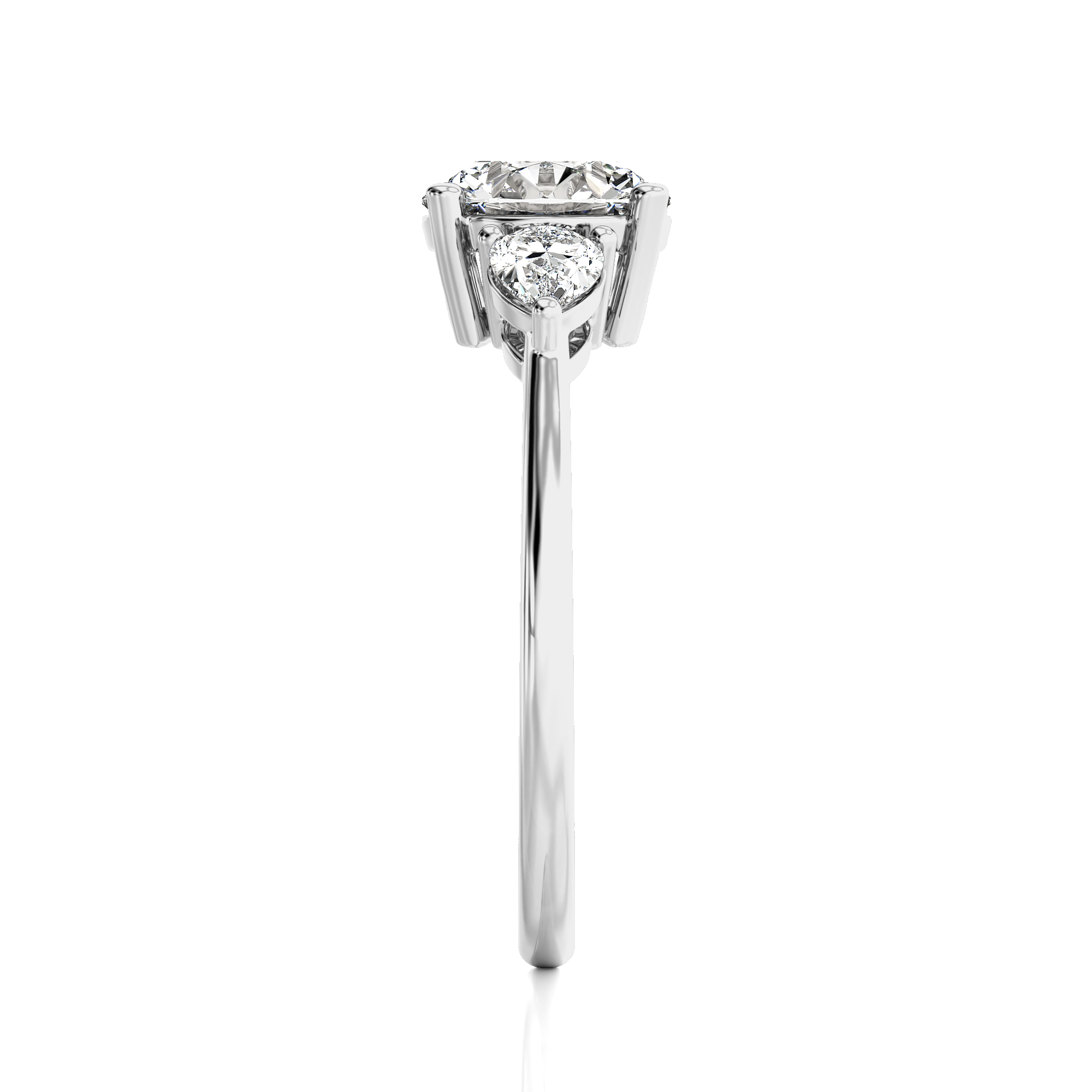 Captivating Symphony Three-Stone Diamond Engagement Ring