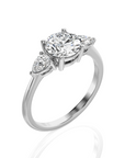 Captivating Symphony Three-Stone Diamond Engagement Ring