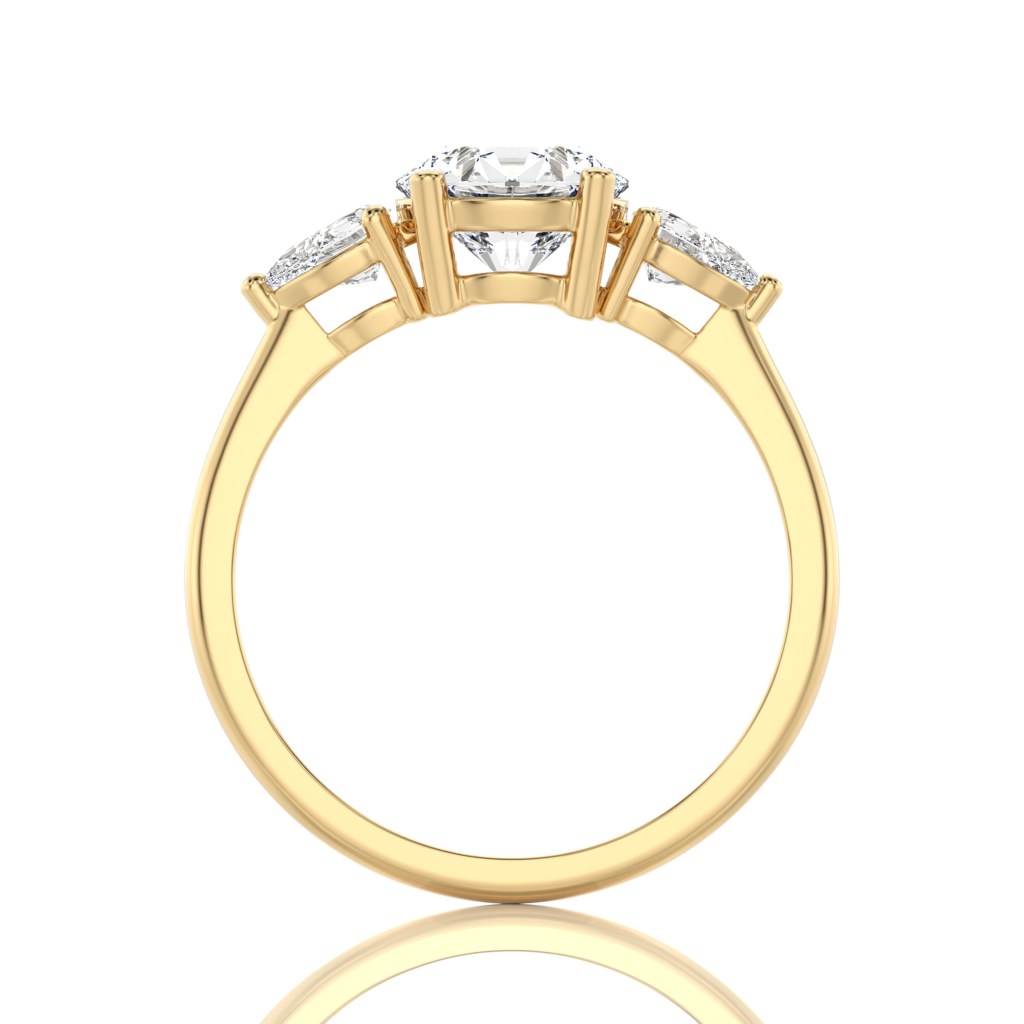 Captivating Symphony Three-Stone Diamond Engagement Ring