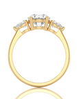 Captivating Symphony Three-Stone Diamond Engagement Ring