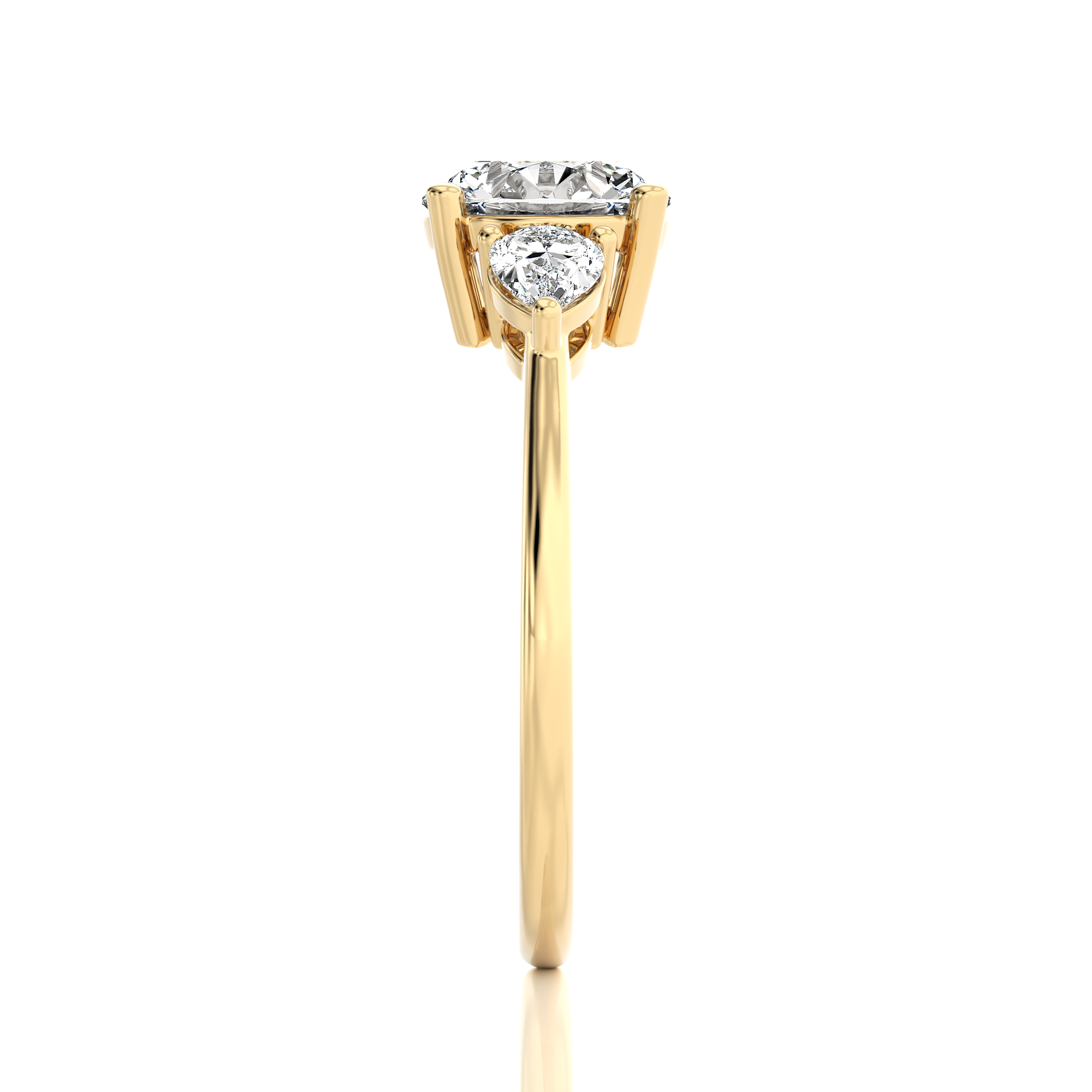 Captivating Symphony Three-Stone Diamond Engagement Ring