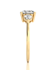 Captivating Symphony Three-Stone Diamond Engagement Ring