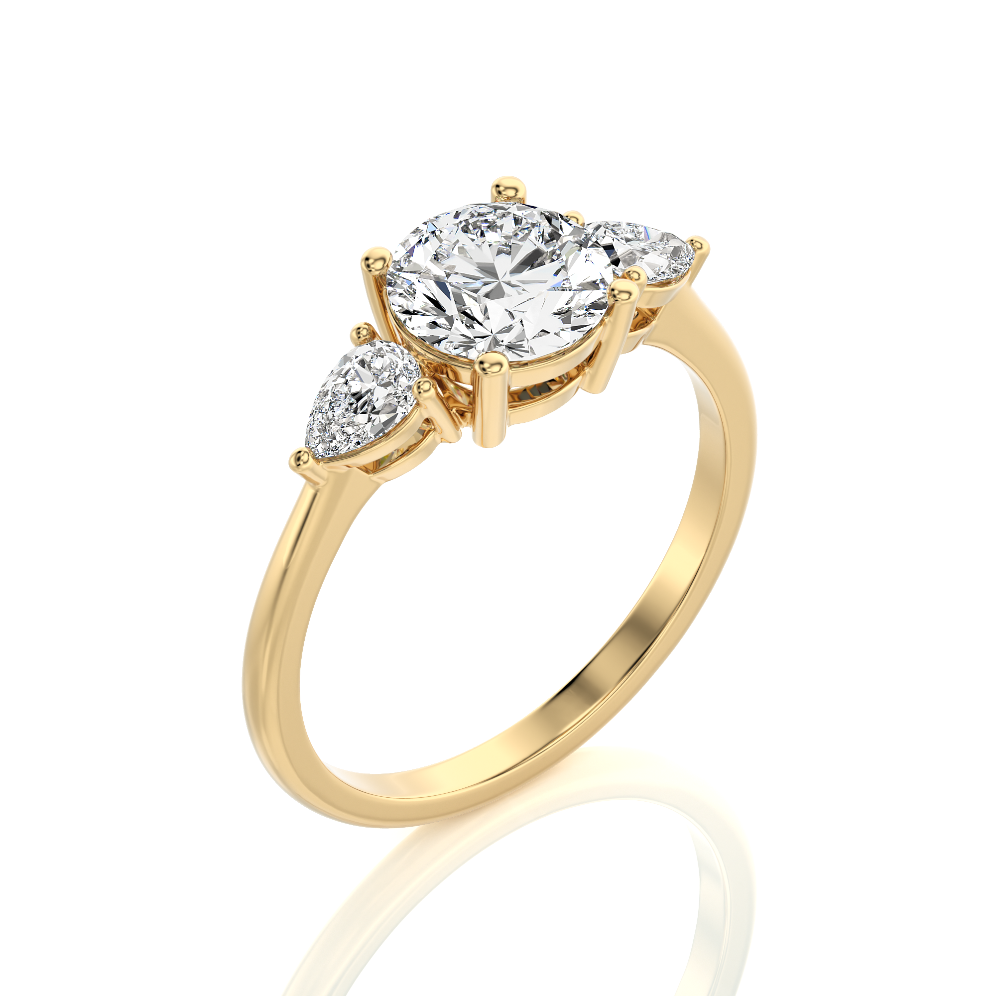 Captivating Symphony Three-Stone Diamond Engagement Ring