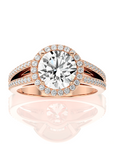 Twinkle Halo Diamond Engagement Ring