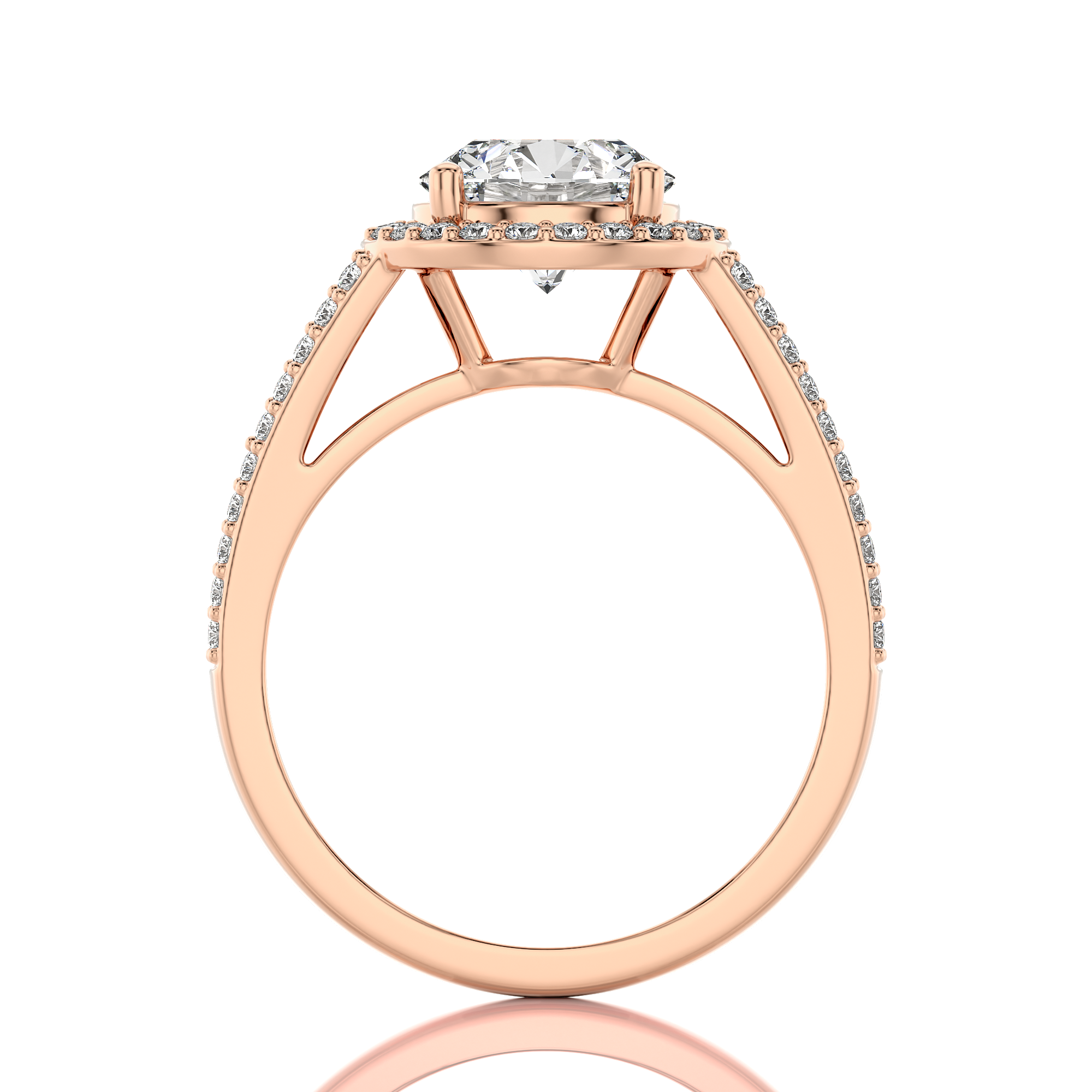 Twinkle Halo Diamond Engagement Ring