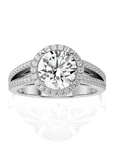 Twinkle Halo Diamond Engagement Ring