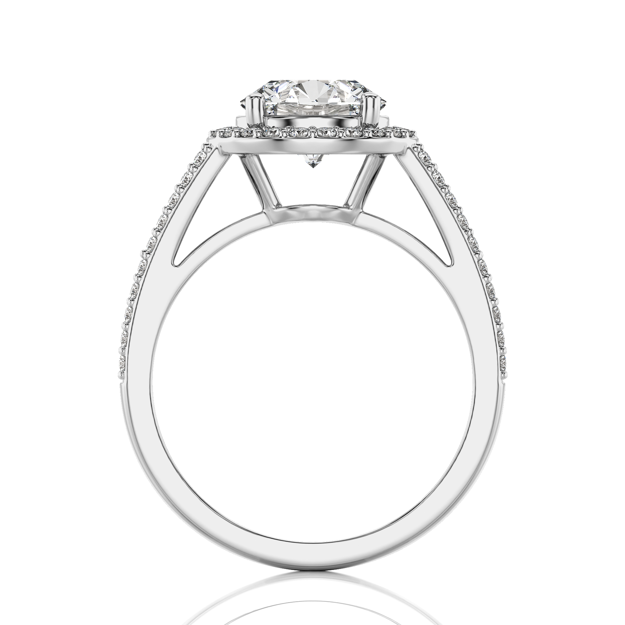 Twinkle Halo Diamond Engagement Ring