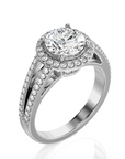 Twinkle Halo Diamond Engagement Ring
