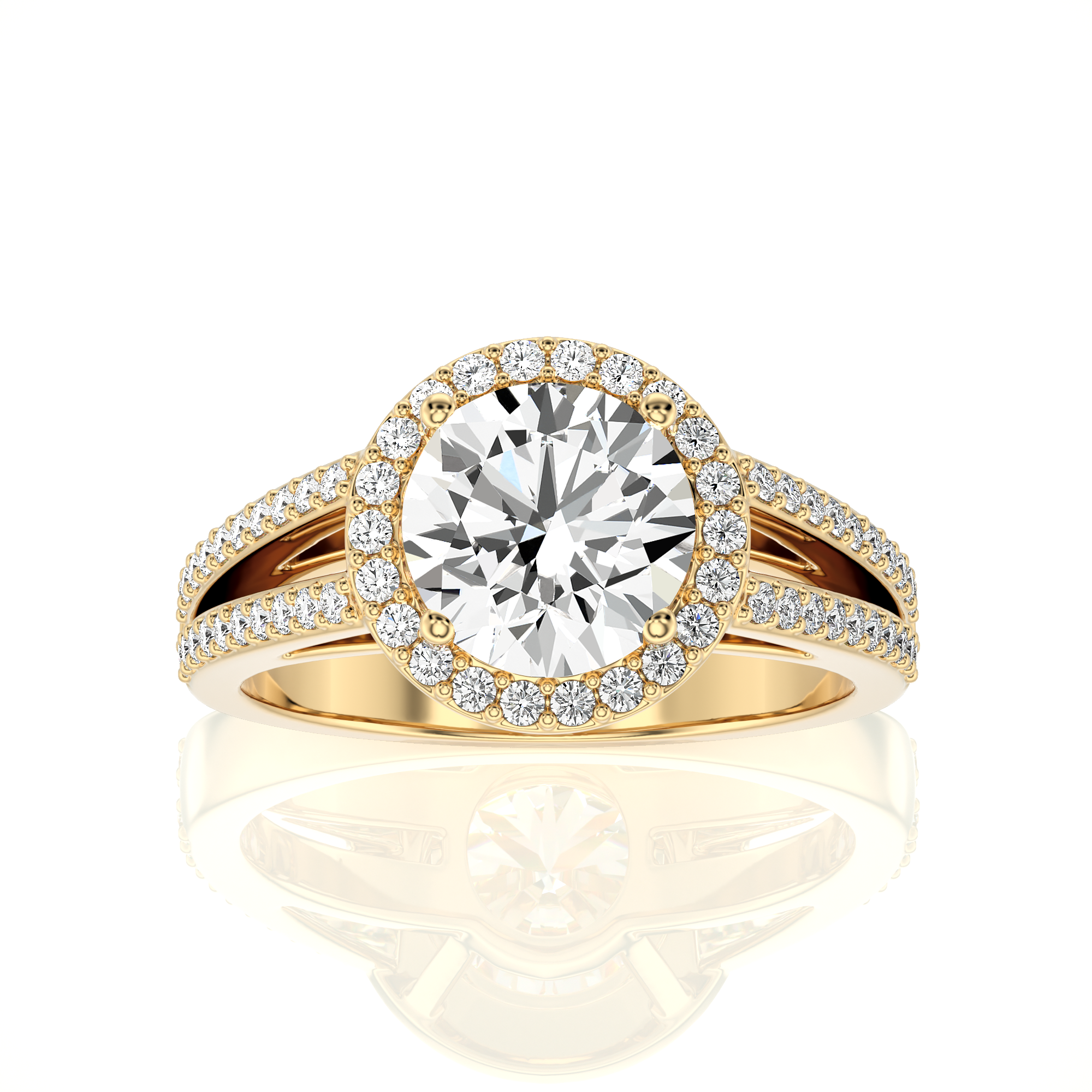 Twinkle Halo Diamond Engagement Ring