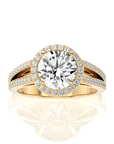 Twinkle Halo Diamond Engagement Ring