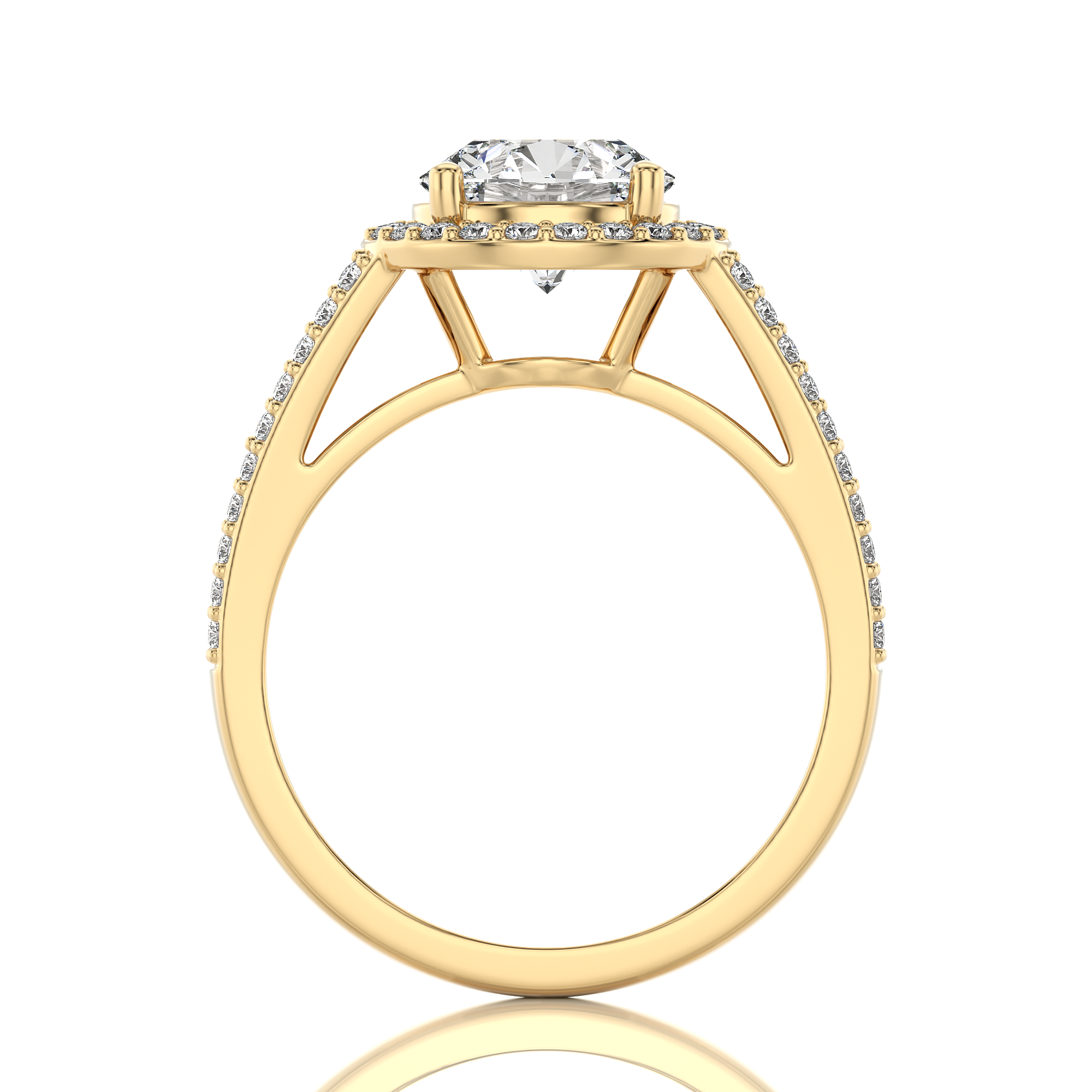 Twinkle Halo Diamond Engagement Ring