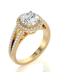 Twinkle Halo Diamond Engagement Ring