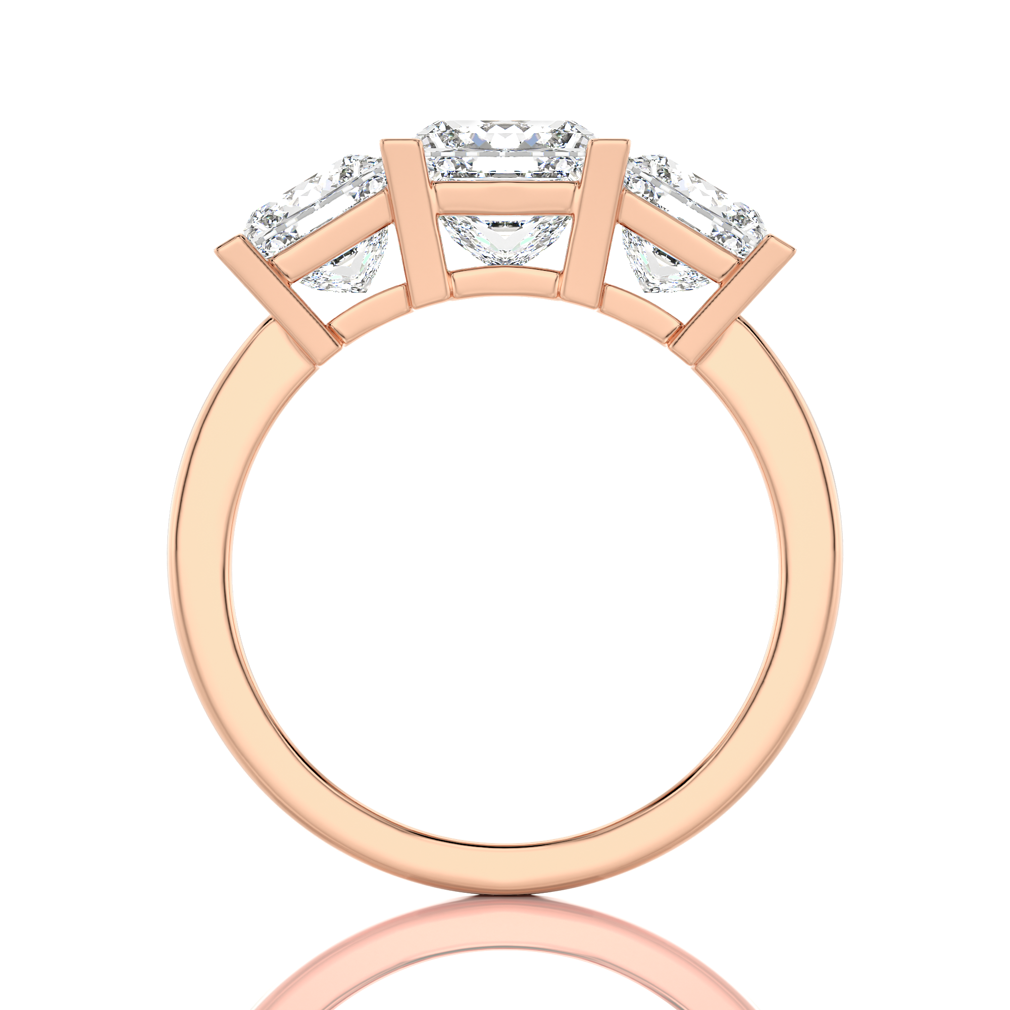 Royal Reverie Three-Stone Diamond Engagement Ring