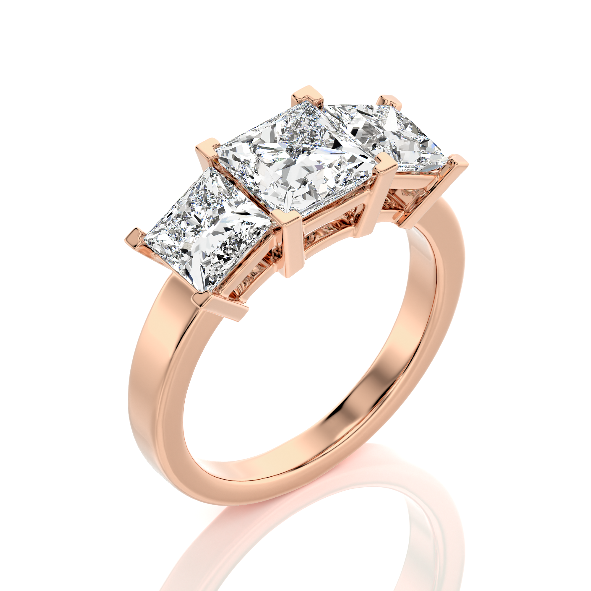 Royal Reverie Three-Stone Diamond Engagement Ring