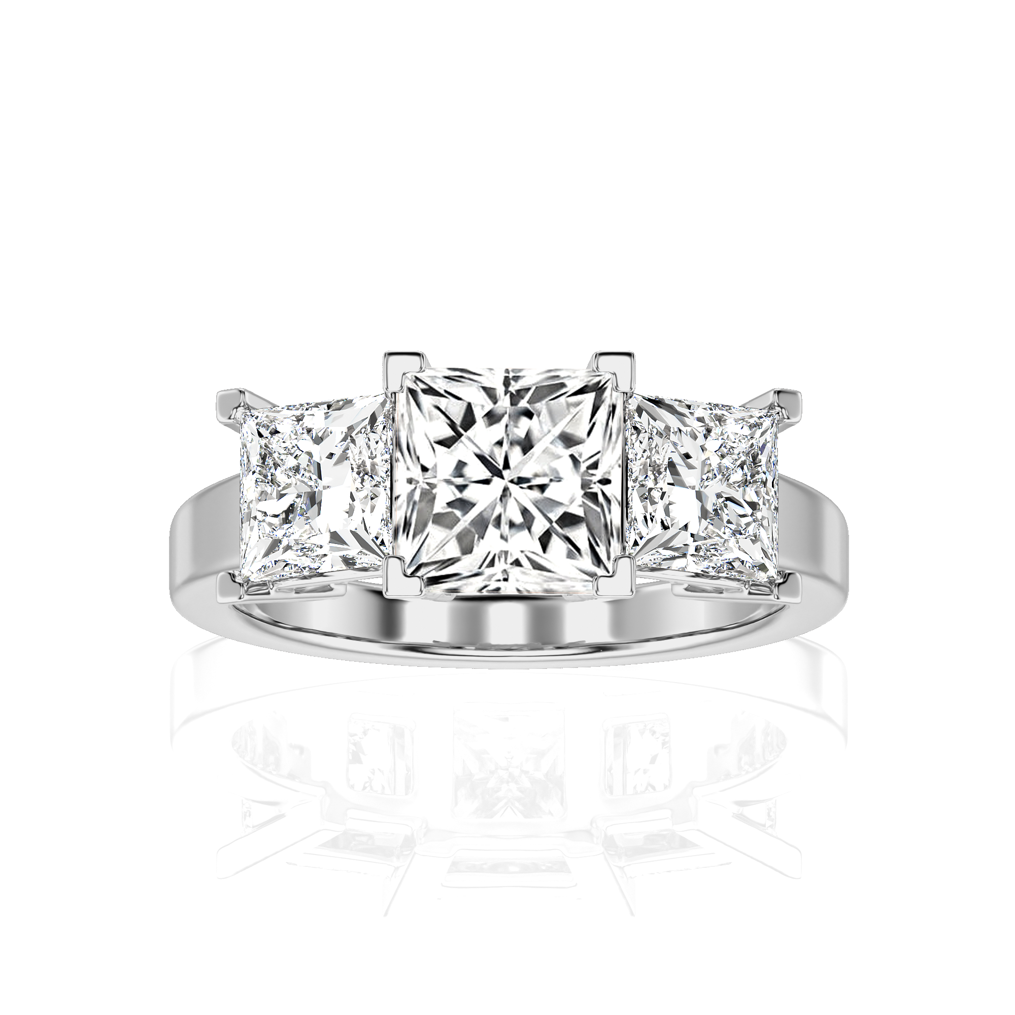 Royal Reverie Three-Stone Diamond Engagement Ring
