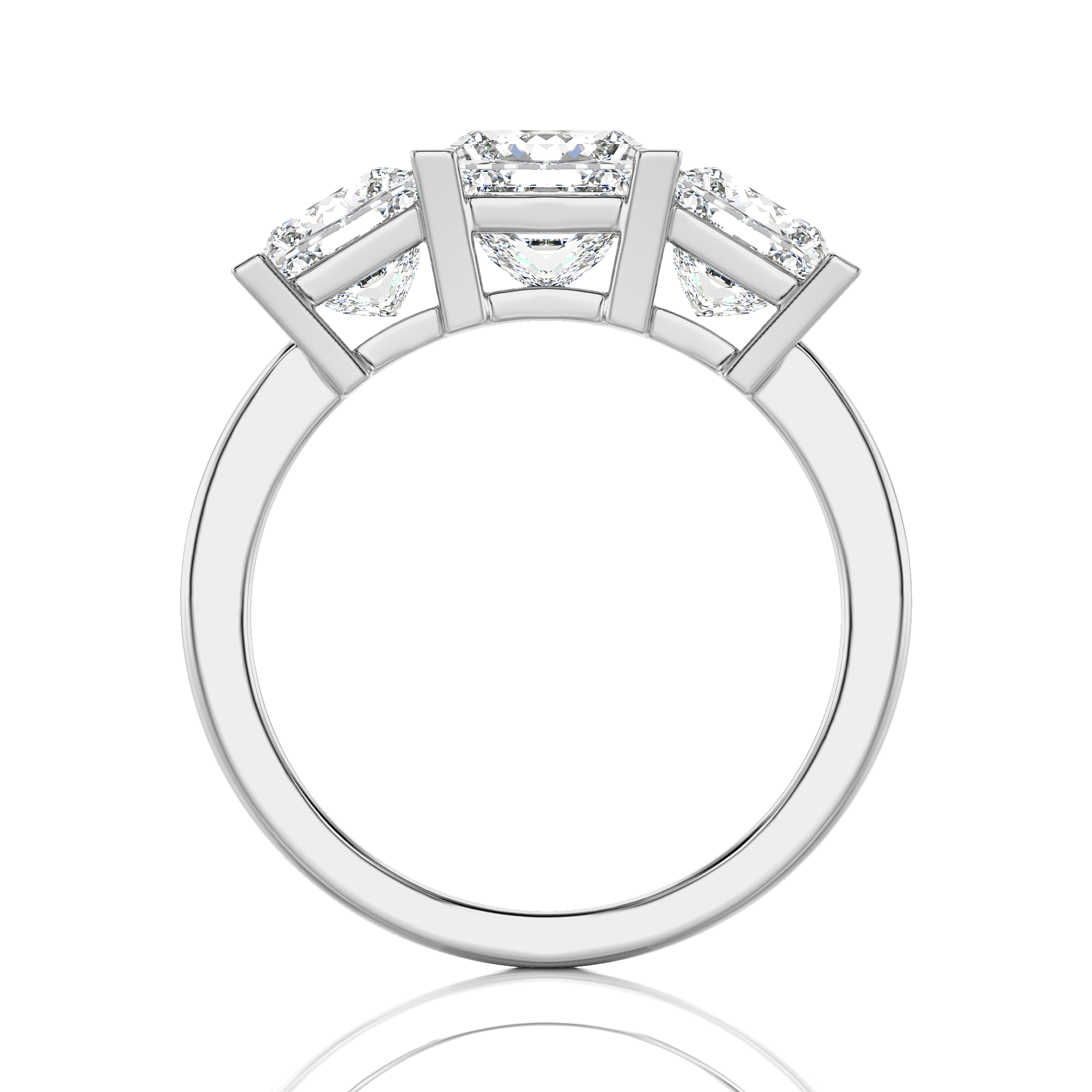 Royal Reverie Three-Stone Diamond Engagement Ring