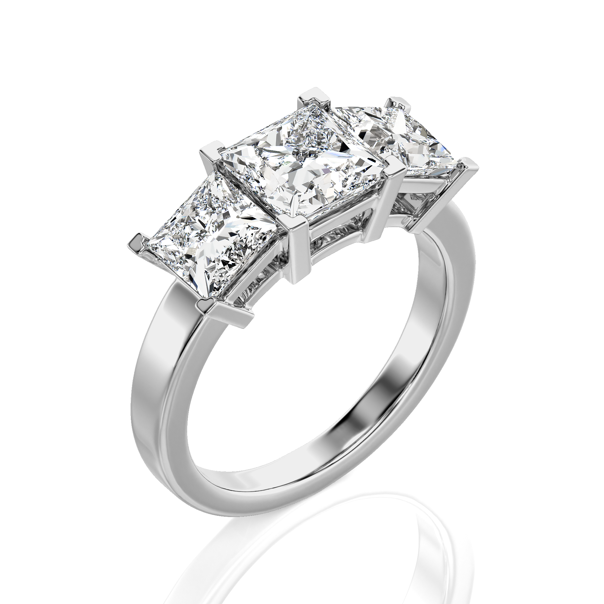 Royal Reverie Three-Stone Diamond Engagement Ring