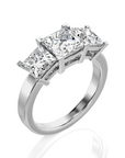 Royal Reverie Three-Stone Diamond Engagement Ring