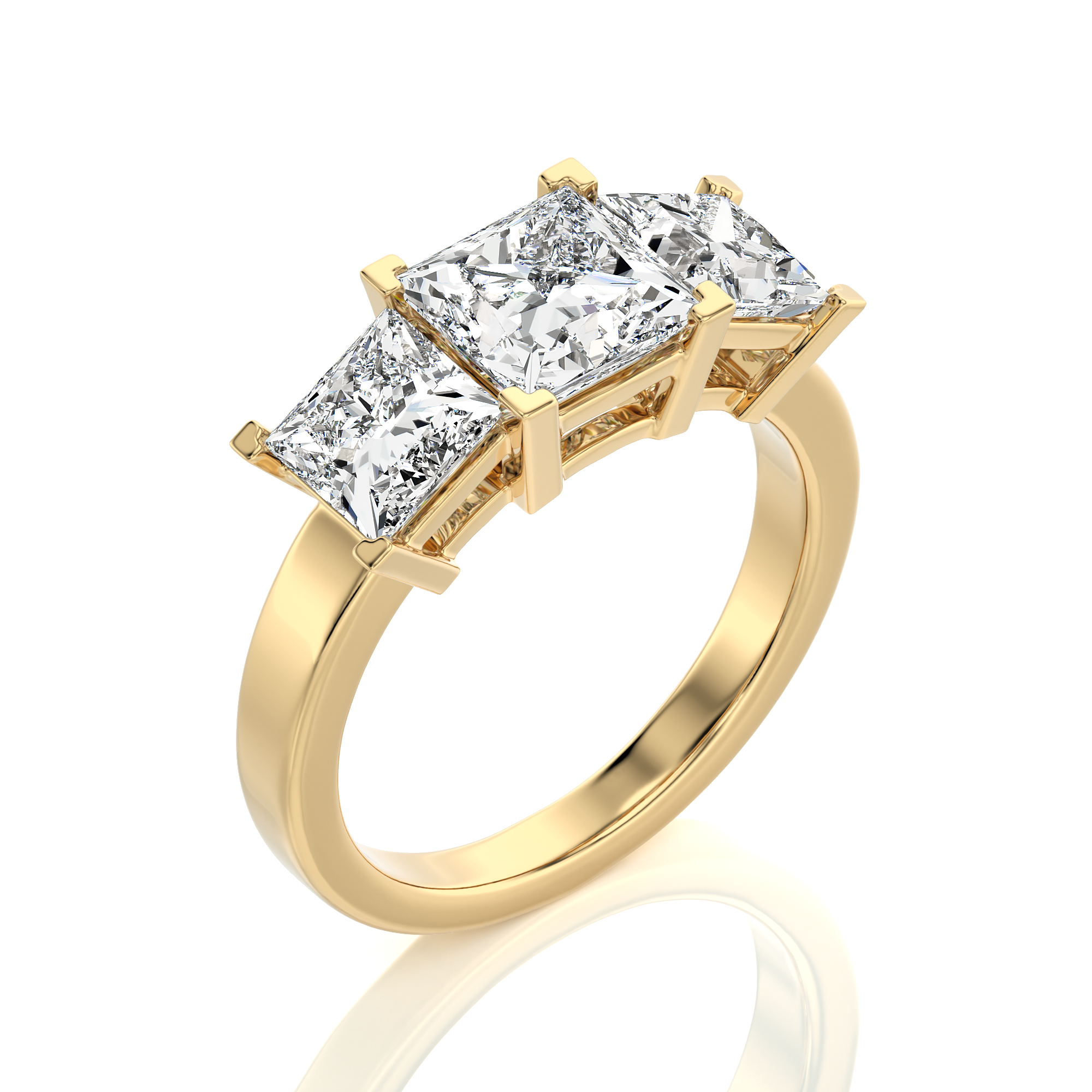 Royal Reverie Three-Stone Diamond Engagement Ring