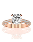 Moonlit Marvel Pave Diamond Engagement Ring