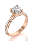 Moonlit Marvel Pave Diamond Engagement Ring
