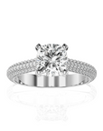 Moonlit Marvel Pave Diamond Engagement Ring