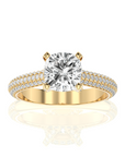 Moonlit Marvel Pave Diamond Engagement Ring