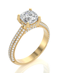 Moonlit Marvel Pave Diamond Engagement Ring