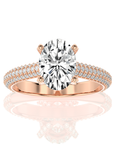 Moonlit Marvel Pave Diamond Engagement Ring
