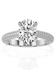 Moonlit Marvel Pave Diamond Engagement Ring