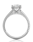Moonlit Marvel Pave Diamond Engagement Ring