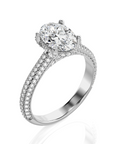 Moonlit Marvel Pave Diamond Engagement Ring