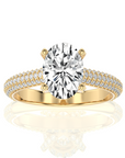 Moonlit Marvel Pave Diamond Engagement Ring