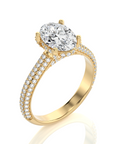 Moonlit Marvel Pave Diamond Engagement Ring