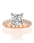 Moonlit Marvel Pave Diamond Engagement Ring