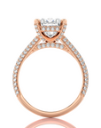 Moonlit Marvel Pave Diamond Engagement Ring