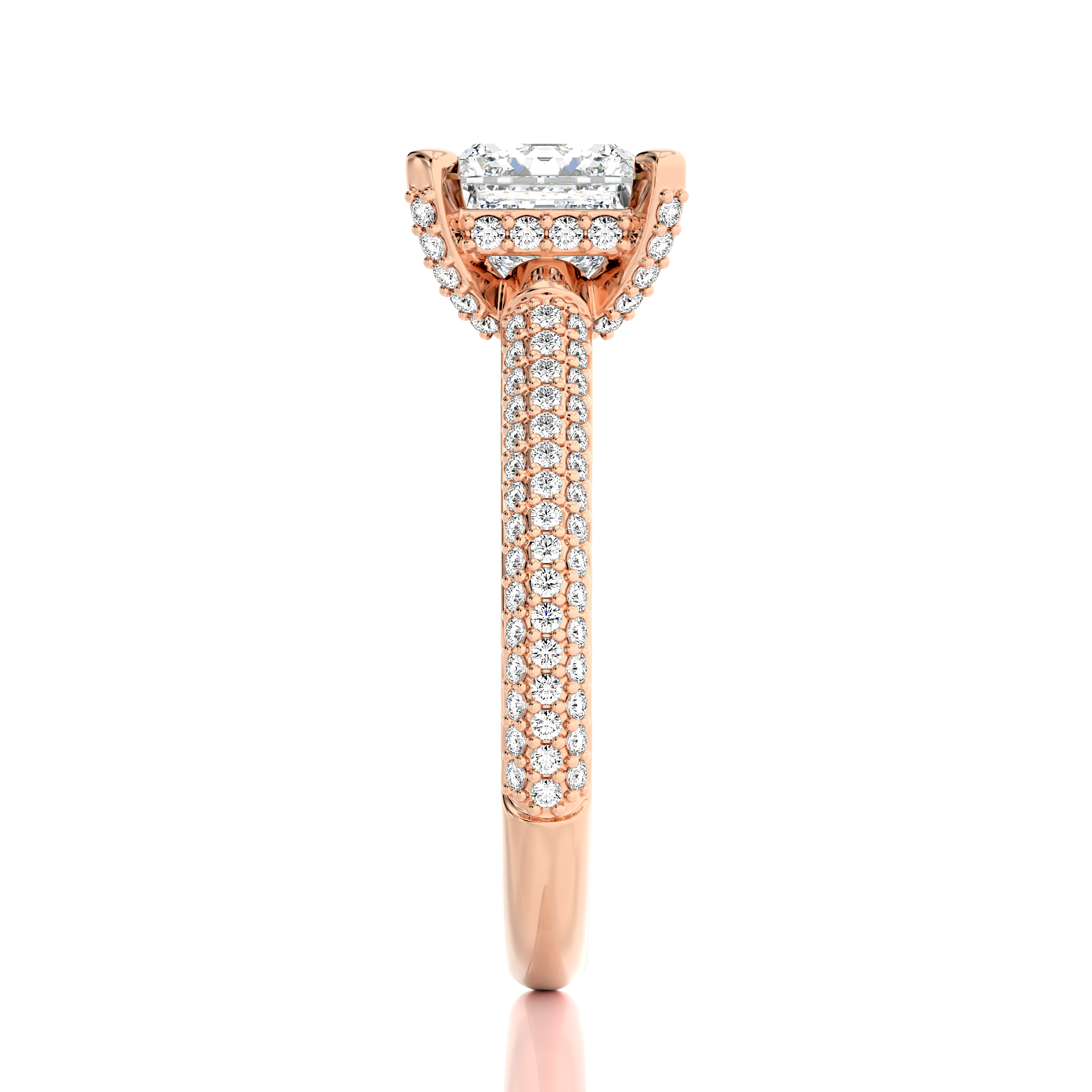 Moonlit Marvel Pave Diamond Engagement Ring