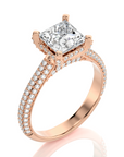 Moonlit Marvel Pave Diamond Engagement Ring