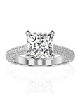 Moonlit Marvel Pave Diamond Engagement Ring