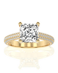 Moonlit Marvel Pave Diamond Engagement Ring