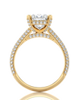 Moonlit Marvel Pave Diamond Engagement Ring