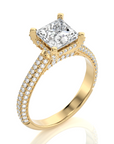 Moonlit Marvel Pave Diamond Engagement Ring