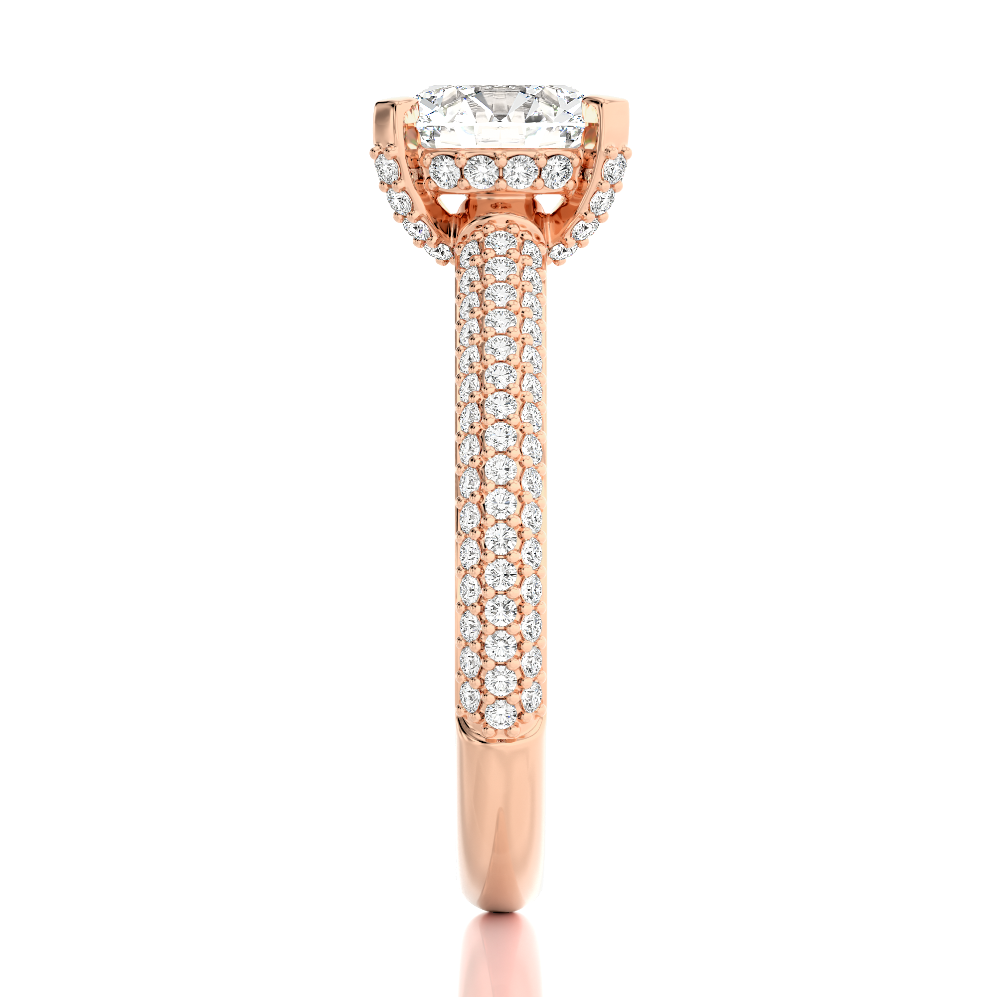 Moonlit Marvel Pave Diamond Engagement Ring