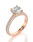 Moonlit Marvel Pave Diamond Engagement Ring